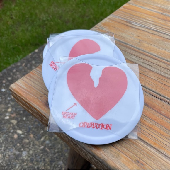 Hasbro Operation Broken Heart Ceramic Drink Coasters Junk Food Game Red - Picture 5 of 16